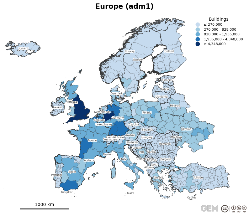 Spatially distributed building exposure