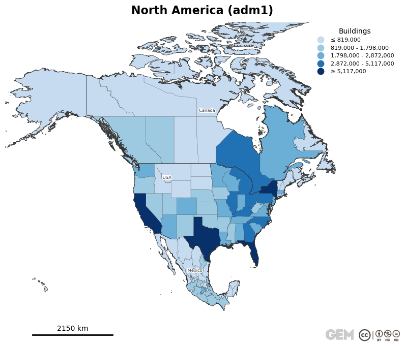 Spatially distributed building exposure