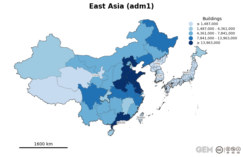 Spatially distributed building exposure