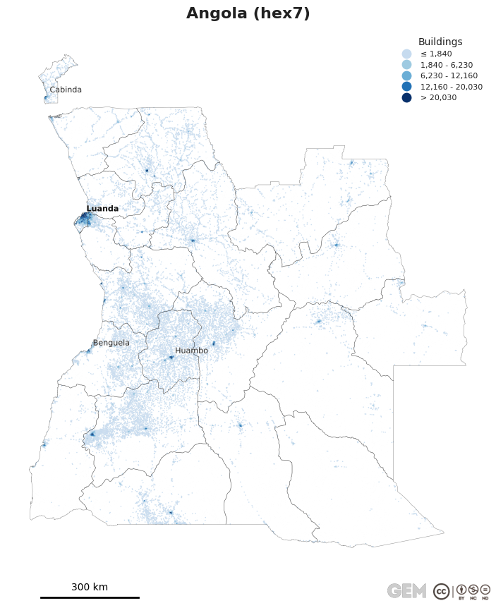Spatially distributed building exposure