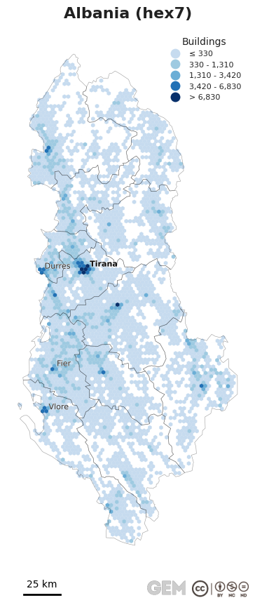 Spatially distributed building exposure