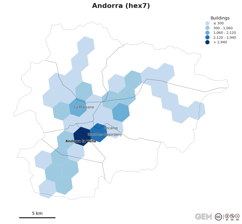 Spatially distributed building exposure