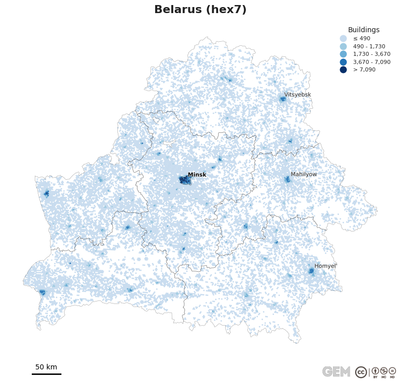 Spatially distributed building exposure