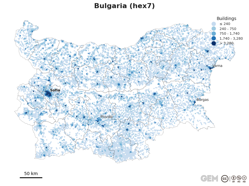 Spatially distributed building exposure