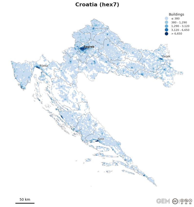 Spatially distributed building exposure