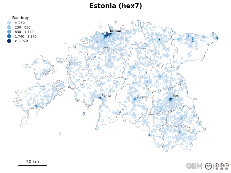 Spatially distributed building exposure
