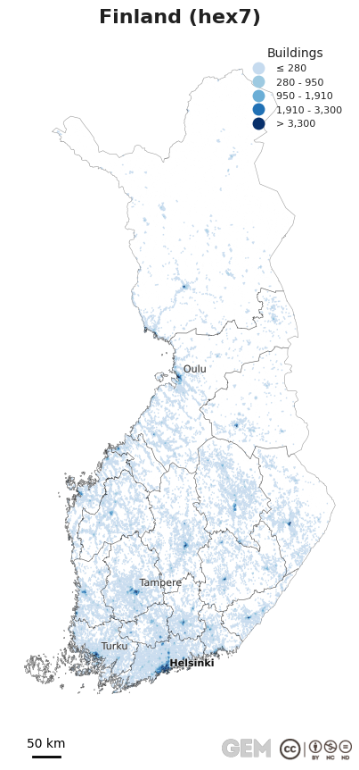 Spatially distributed building exposure
