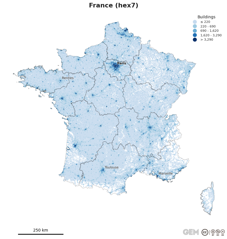 Spatially distributed building exposure