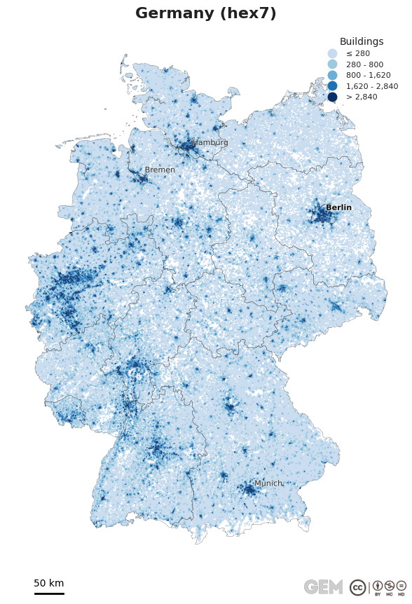 Spatially distributed building exposure