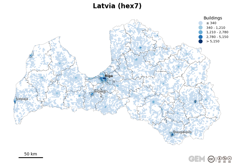 Spatially distributed building exposure