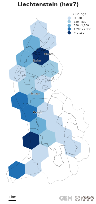 Spatially distributed building exposure