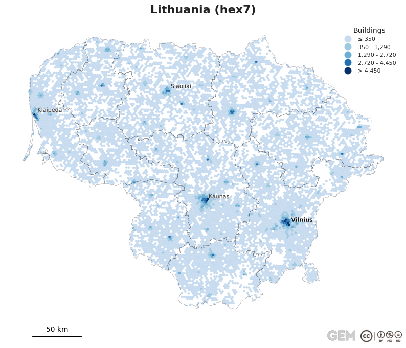 Spatially distributed building exposure