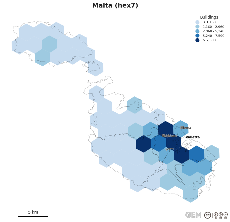 Spatially distributed building exposure