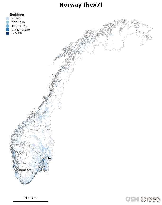 Spatially distributed building exposure