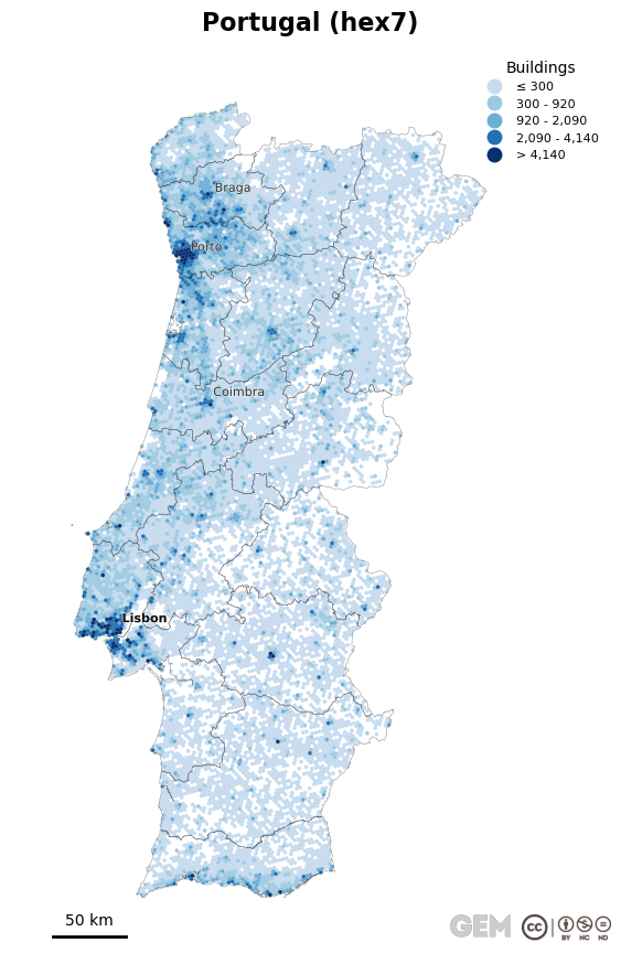Spatially distributed building exposure