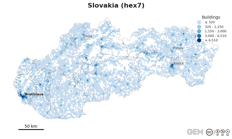 Spatially distributed building exposure