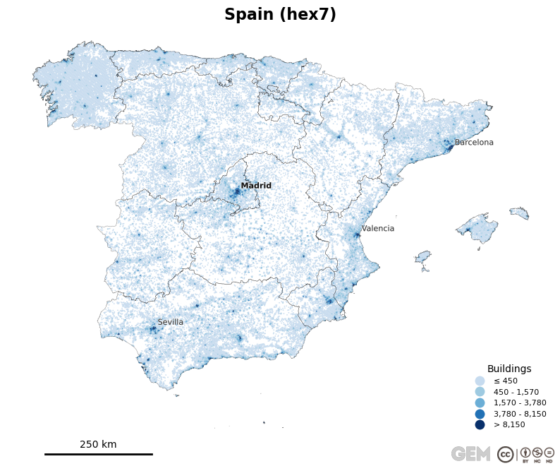 Spatially distributed building exposure