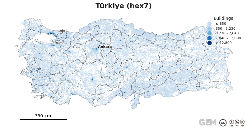 Spatially distributed building exposure