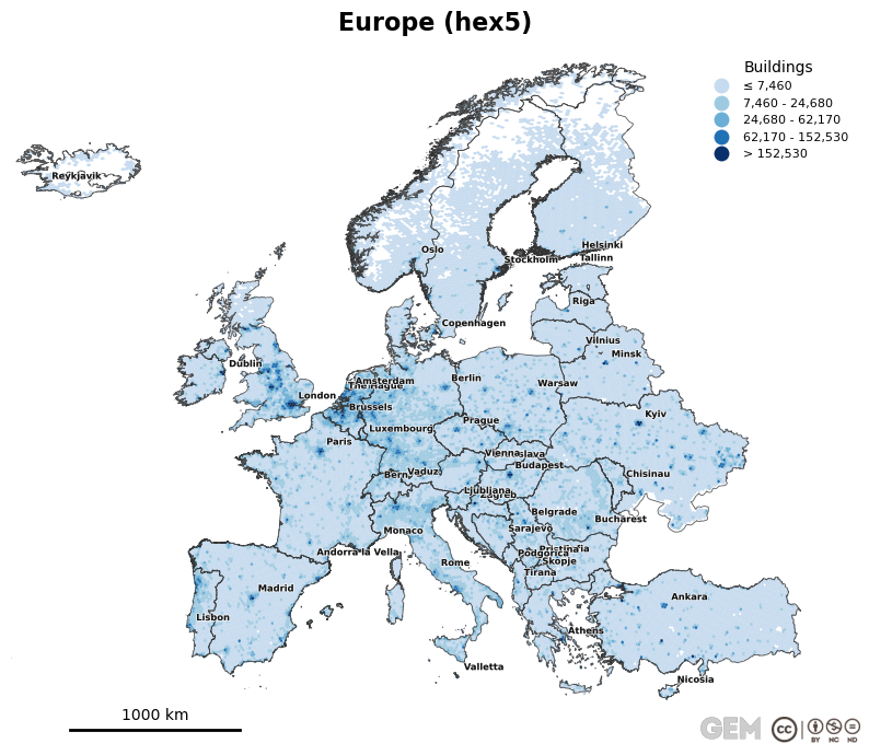 Spatially distributed building exposure