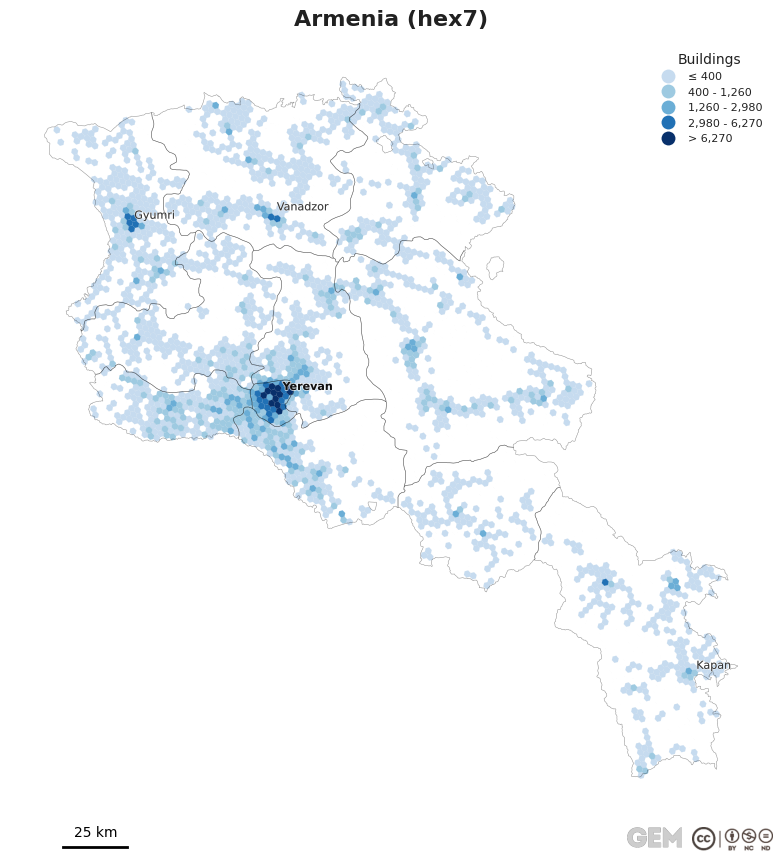 Spatially distributed building exposure