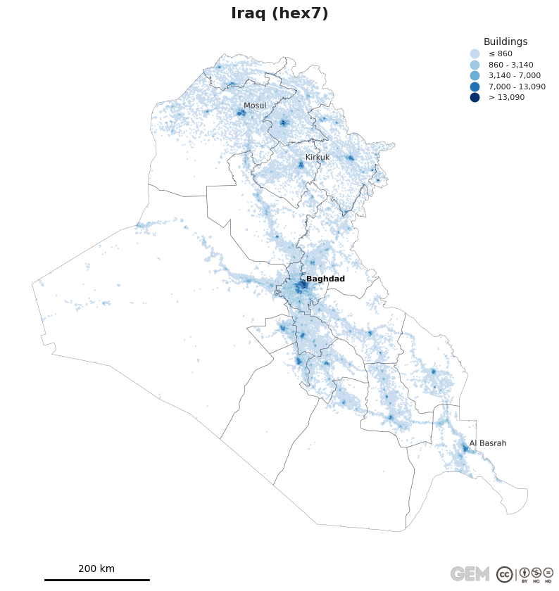 Spatially distributed building exposure