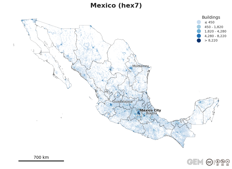 Spatially distributed building exposure