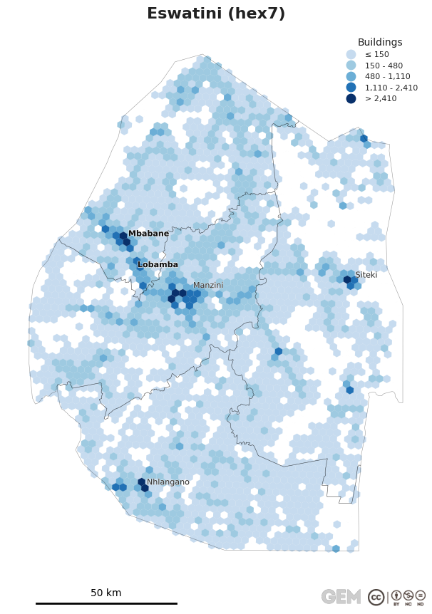 Spatially distributed building exposure