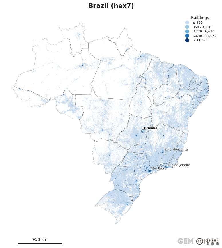 Spatially distributed building exposure