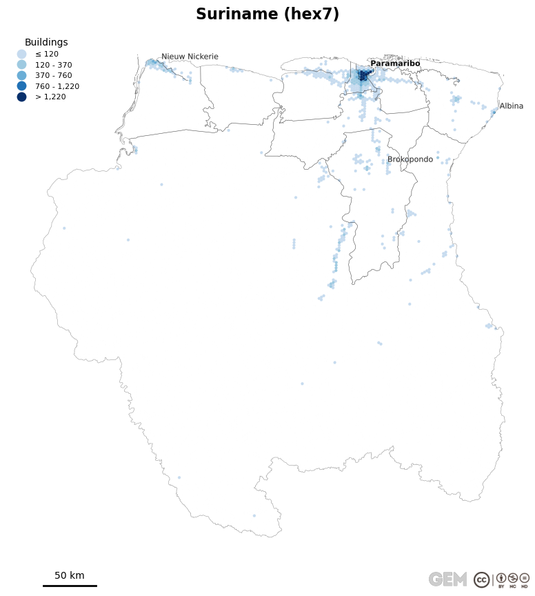 Spatially distributed building exposure