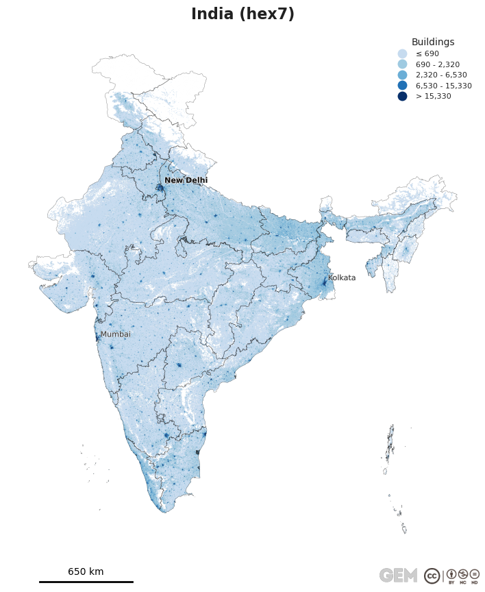 Spatially distributed building exposure