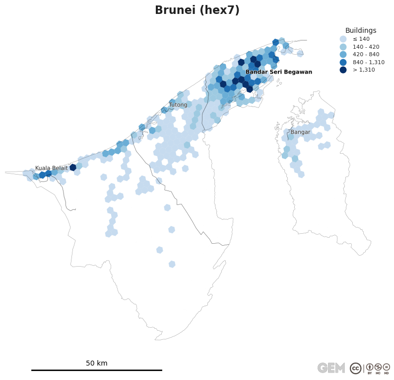 Spatially distributed building exposure