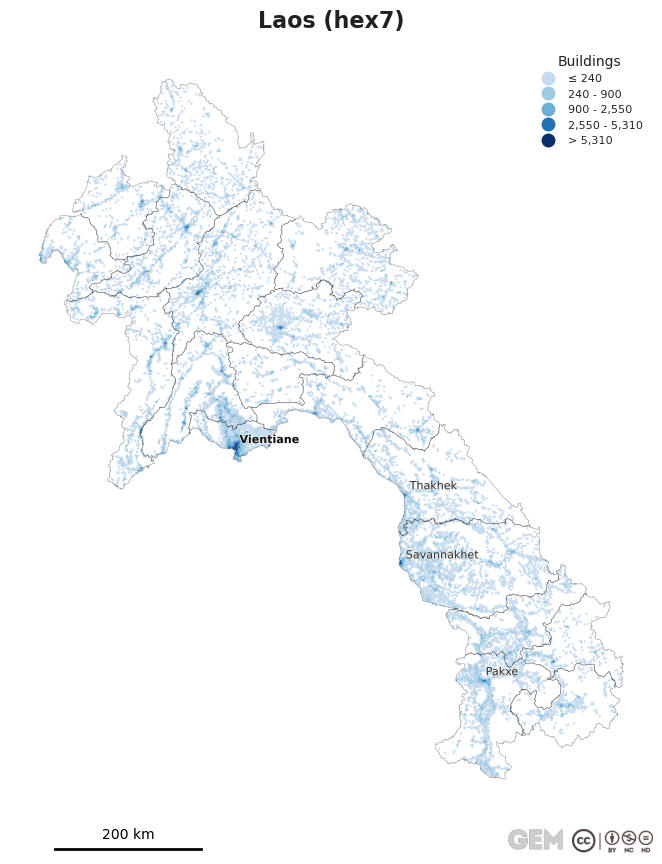 Spatially distributed building exposure