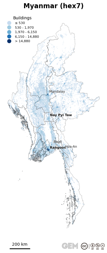 Spatially distributed building exposure