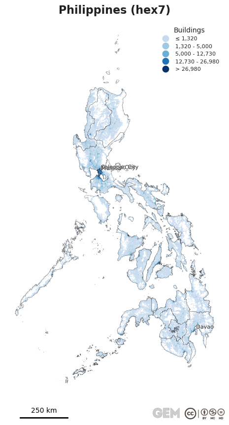 Spatially distributed building exposure