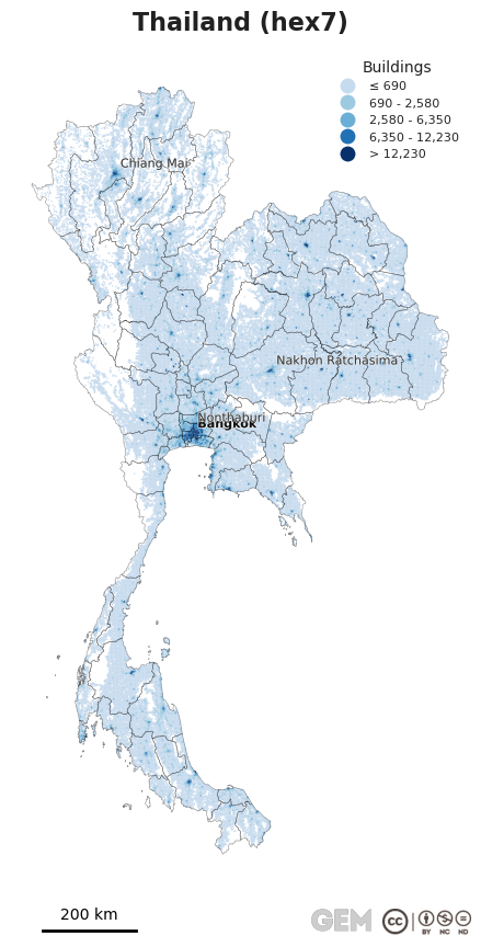 Spatially distributed building exposure