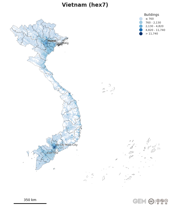 Spatially distributed building exposure