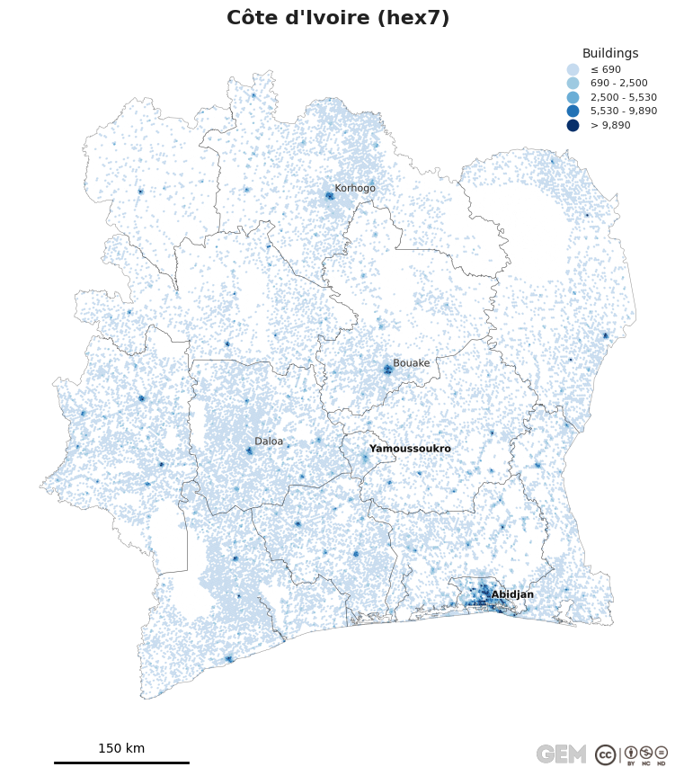 Spatially distributed building exposure