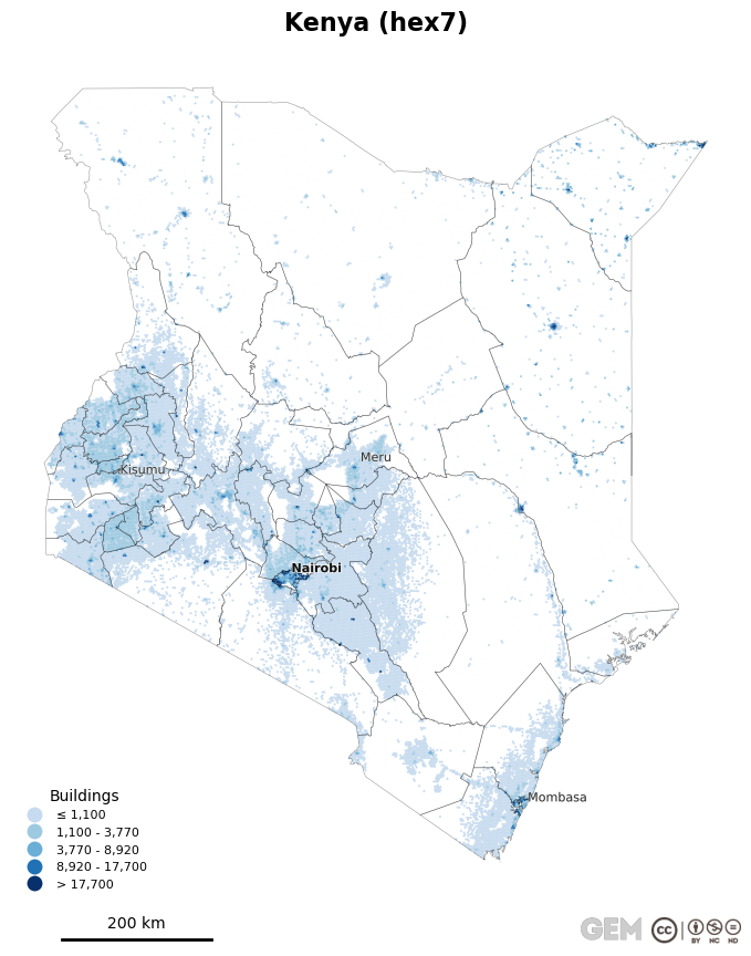 Spatially distributed building exposure