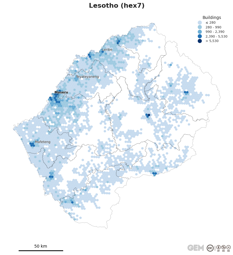 Spatially distributed building exposure