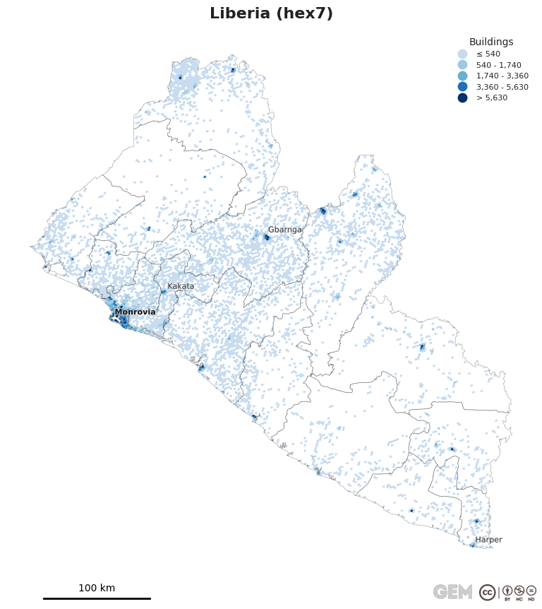 Spatially distributed building exposure