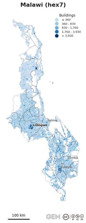 Spatially distributed building exposure