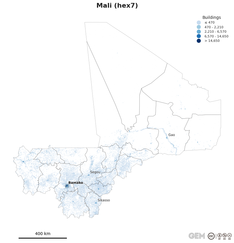 Spatially distributed building exposure