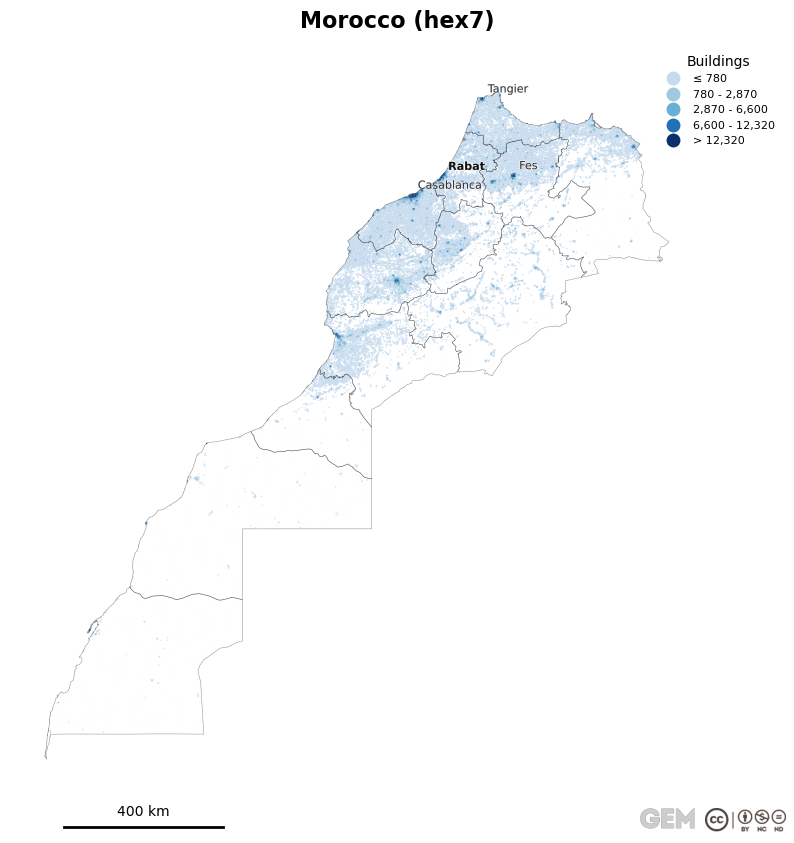 Spatially distributed building exposure