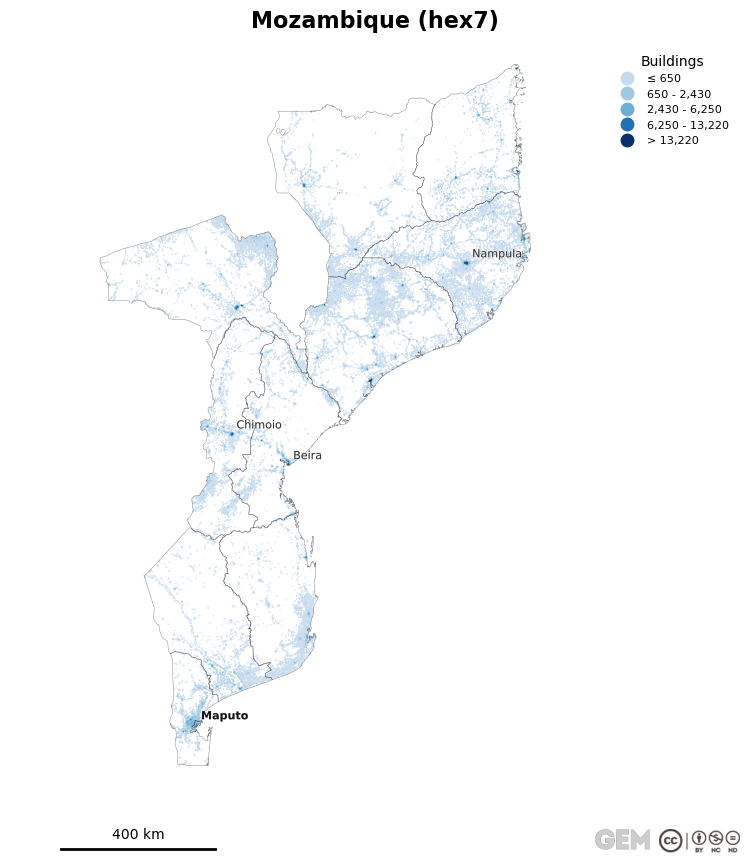 Spatially distributed building exposure