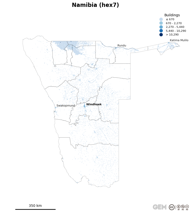 Spatially distributed building exposure
