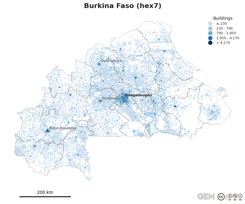 Spatially distributed building exposure