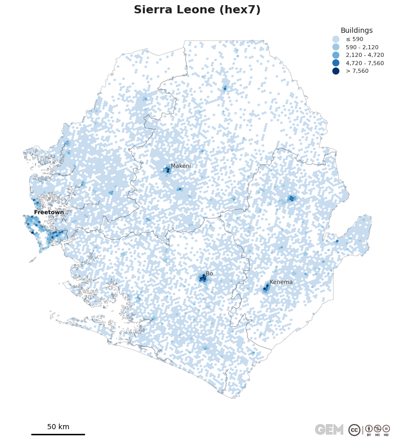 Spatially distributed building exposure