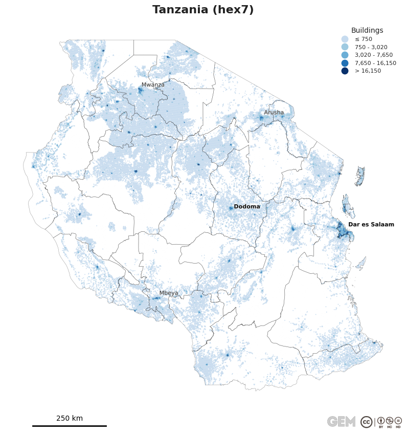 Spatially distributed building exposure