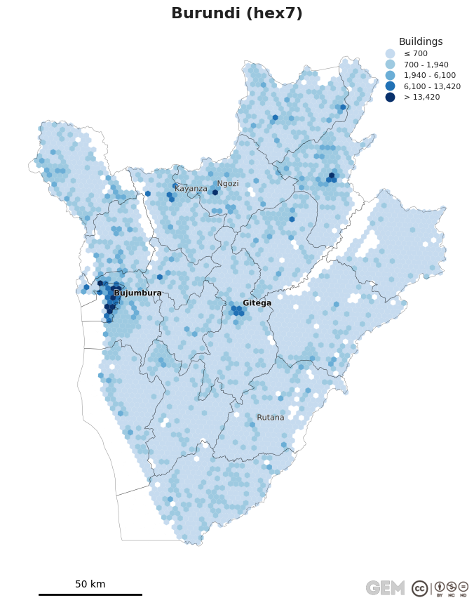 Spatially distributed building exposure