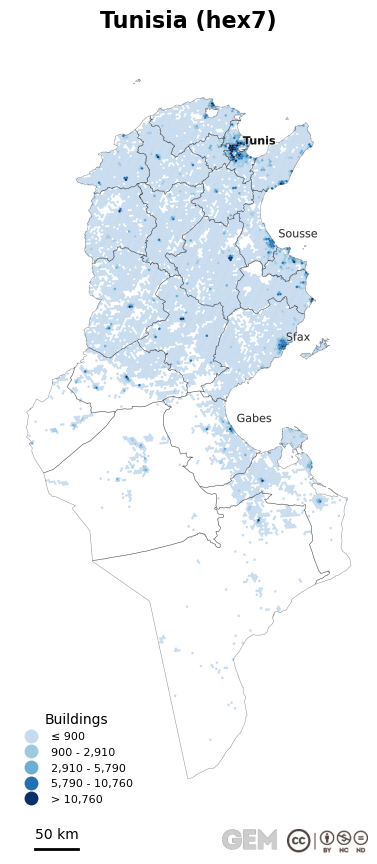 Spatially distributed building exposure